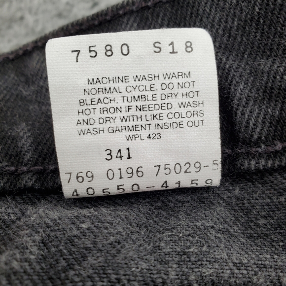 Vintage Levis 550 Orange Tab Relaxed Fit Black Jeans Mens Size 34 x 30 - Picture 7 of 8